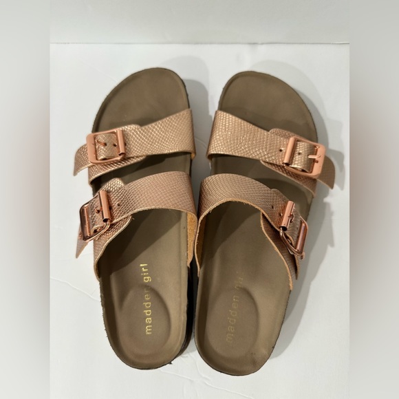 Madden Girl Metallic Rose Gold Slide On Sandals Size 7.5. - Picture 2 of 4